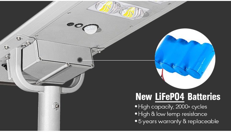 80W All In One Solar Street Light, 80W Lumens High Brightness Solar Panel Street Lights Dusk to Dawn with Motion Sensor
