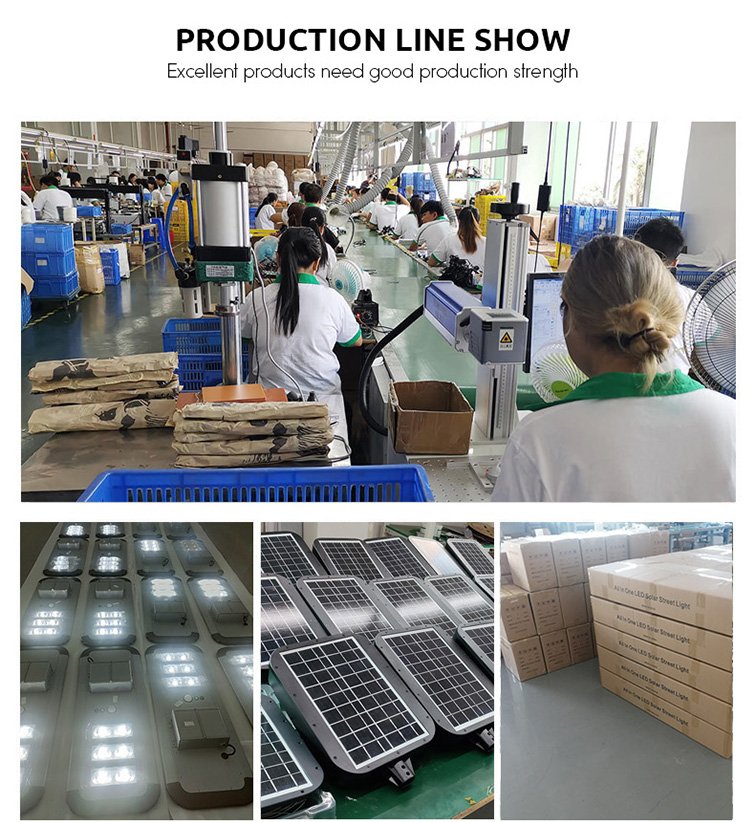 80W All In One Solar Street Light, 80W Lumens High Brightness Solar Panel Street Lights Dusk to Dawn with Motion Sensor