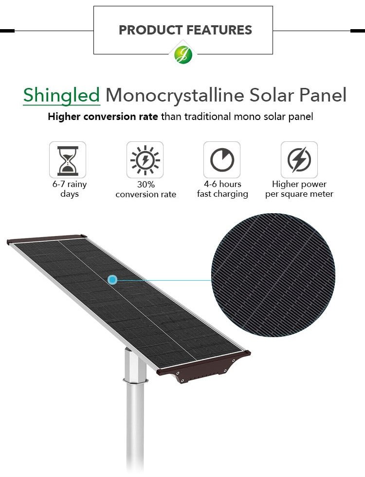 70W All In One Solar Street Light, 7000 Lumen High Brightness Outdoor Dusk to Dawn Solar Panel Light