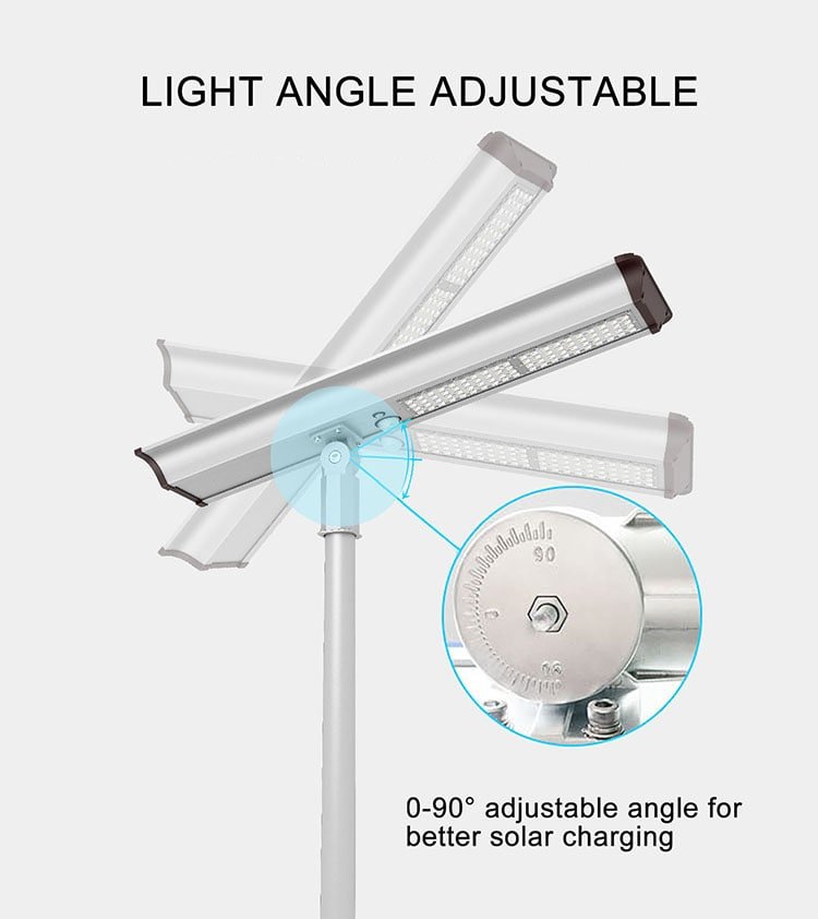 70W All In One Solar Street Light, 7000 Lumen High Brightness Outdoor Dusk to Dawn Solar Panel Light