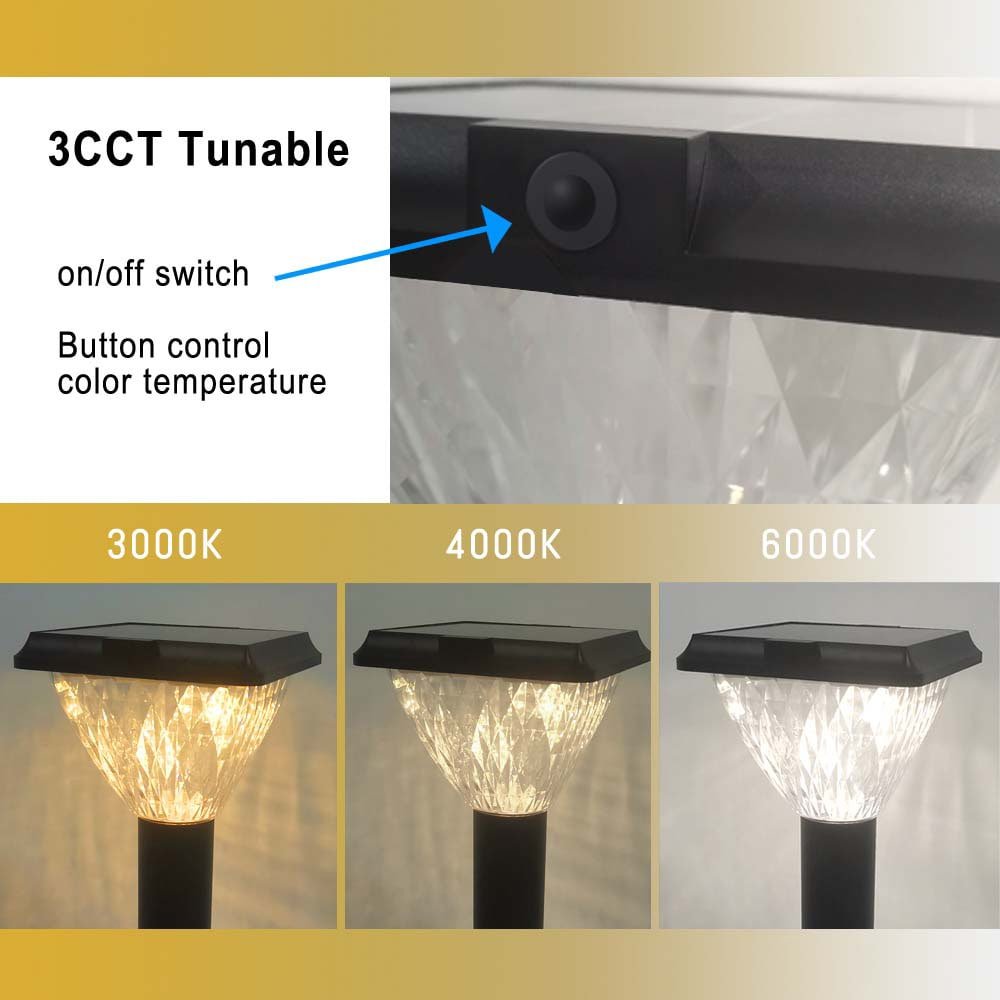 5W Solar Post Lights With Square Light Pole