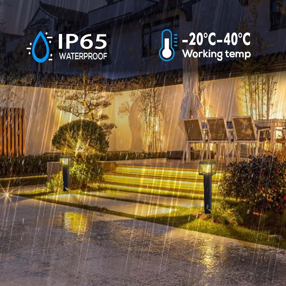 5W Solar Post Lights With Square Light Pole