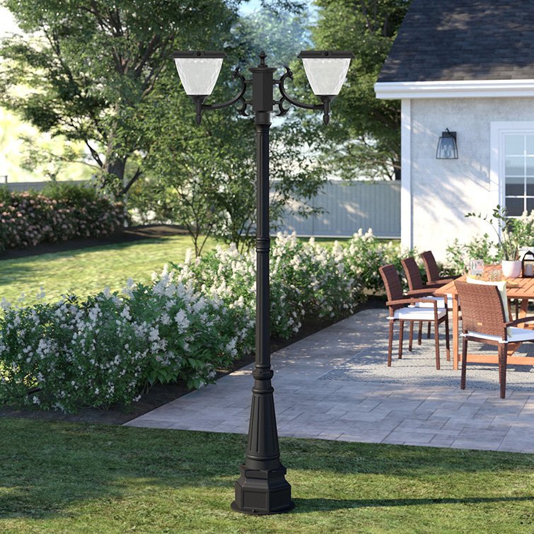 Goldsuno Two Head Solar LED Lamp Post