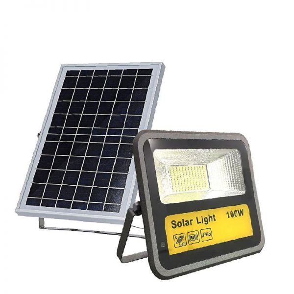 300W Solar Flood Lights, 27000 Lumen With 6V/70W Mono Solar Panel
